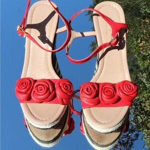 Kate Spade Red Rose Sandals
